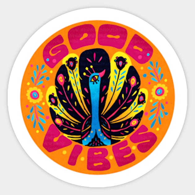 Good Vibes Sticker by Inkbyte Studios